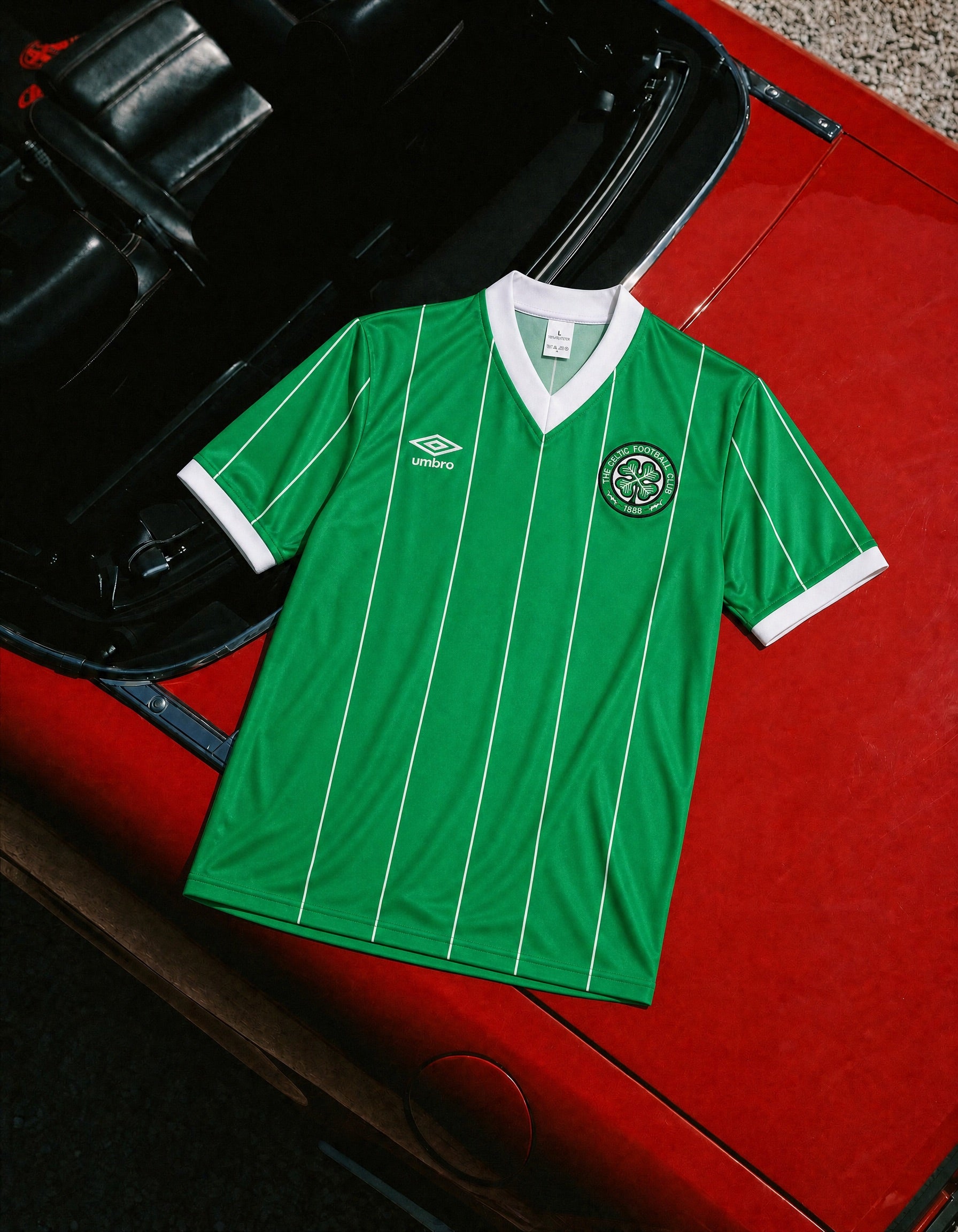 Colletto bianco Celtics jersey rétro verde
