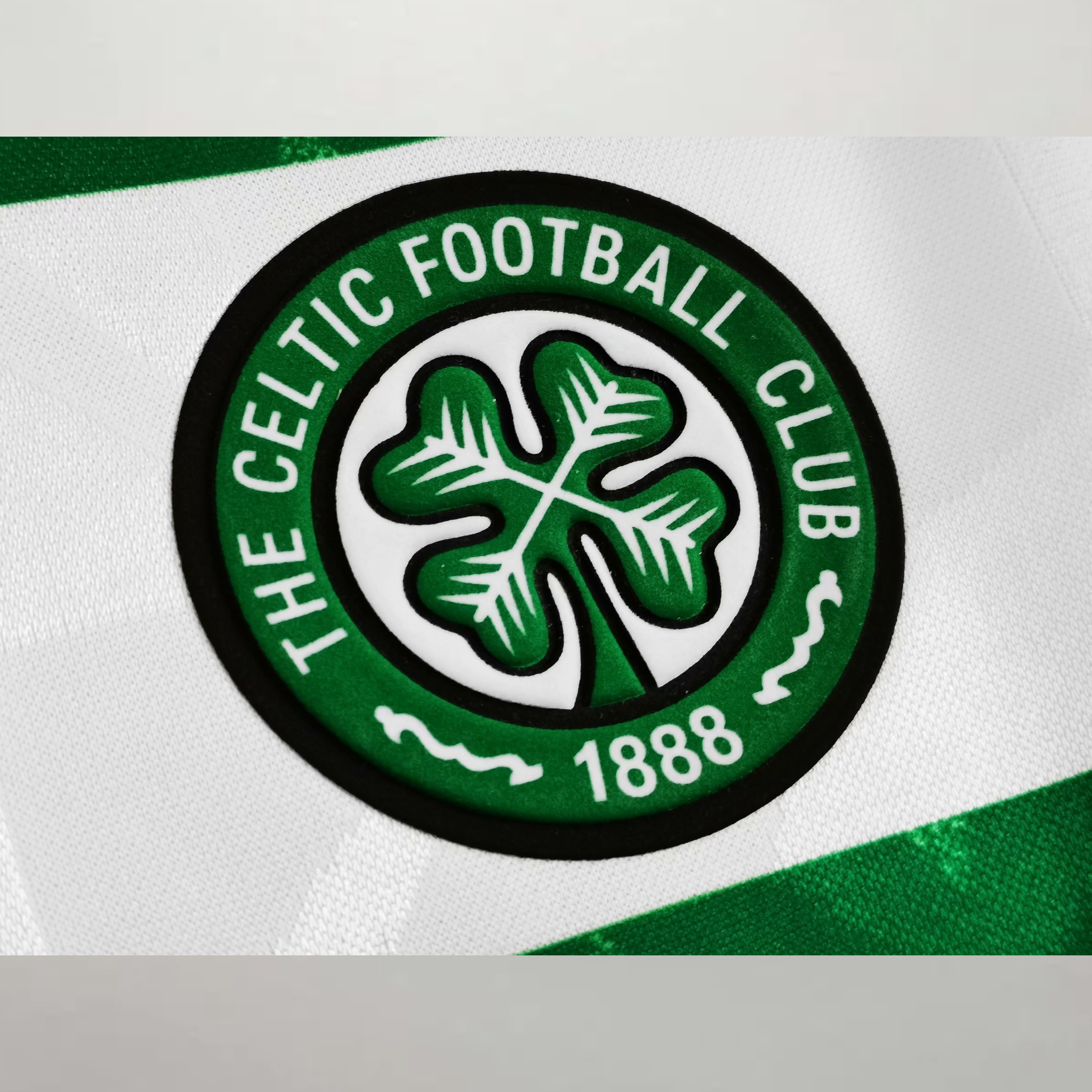 Dettaglio stemma Celtic soccer jersey 1989/91