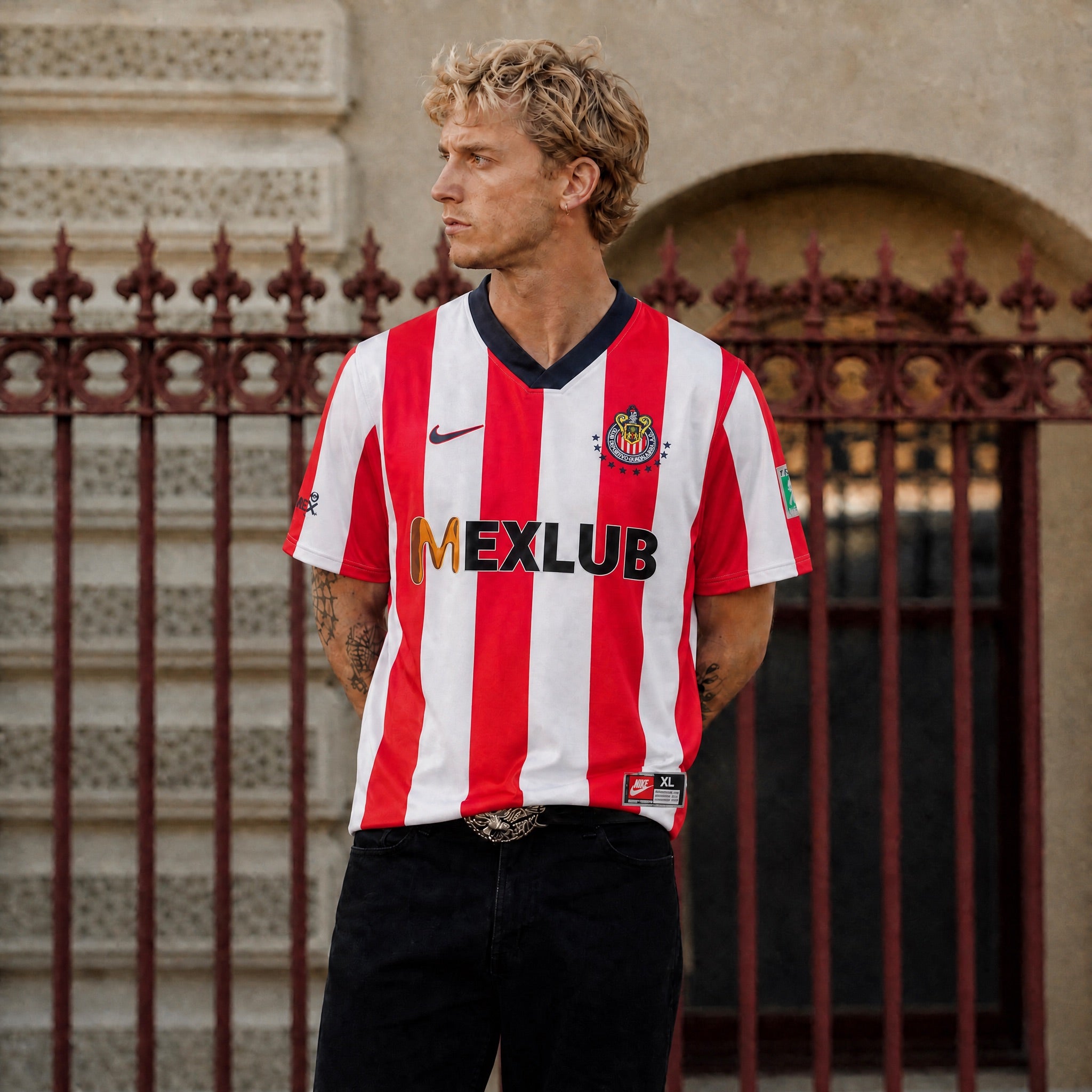 Maglia Chivas Guadalajara 1996/97 vintage a strisce verticali