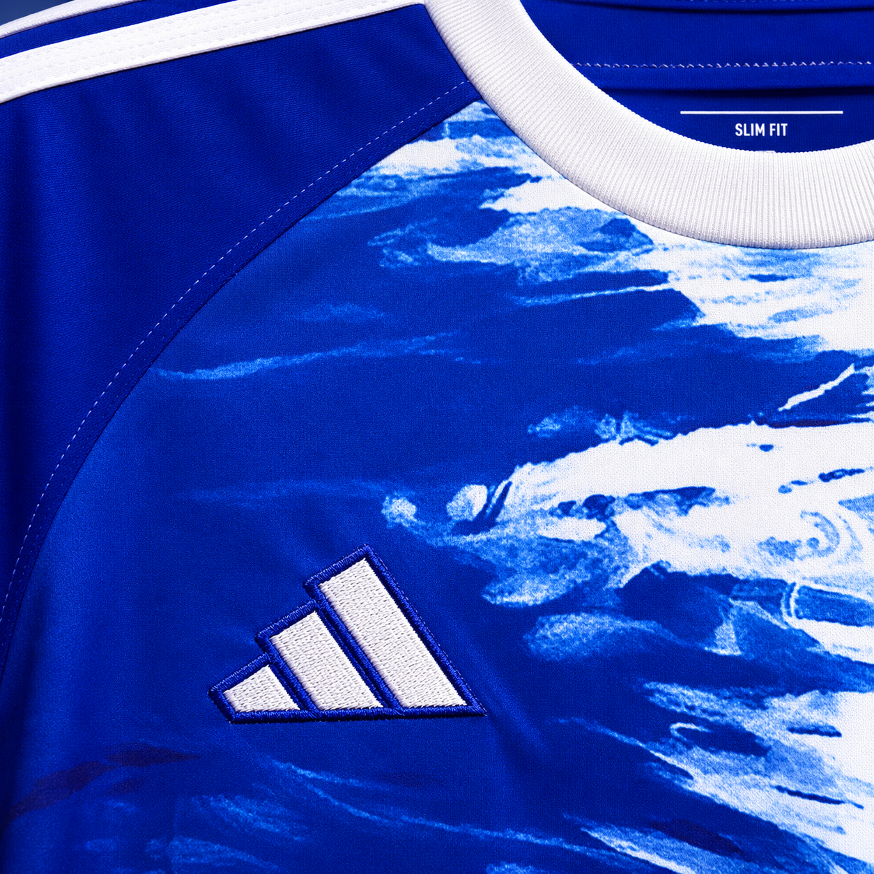 Dettaglio colletto Como 1907 football shirt moderna