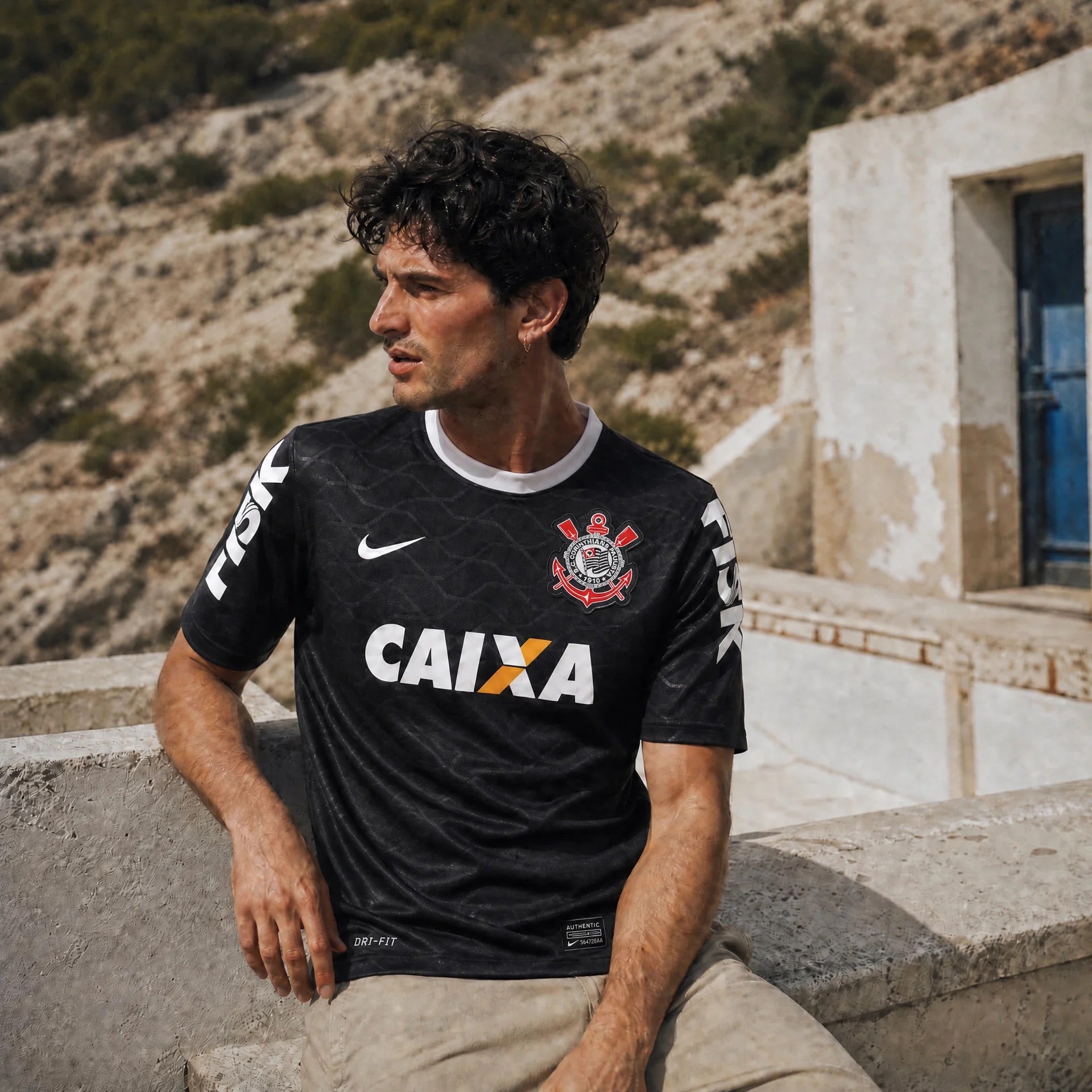 Corinthians Maglia Away 2012 dettaglio maniche e colletto