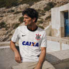 Maglia Corinthians 2012 bianca stile retro con grafica geometrica