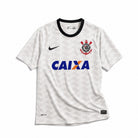 Corinthians Maglia Home 2012 bianca con motivo geometrico tono su tono