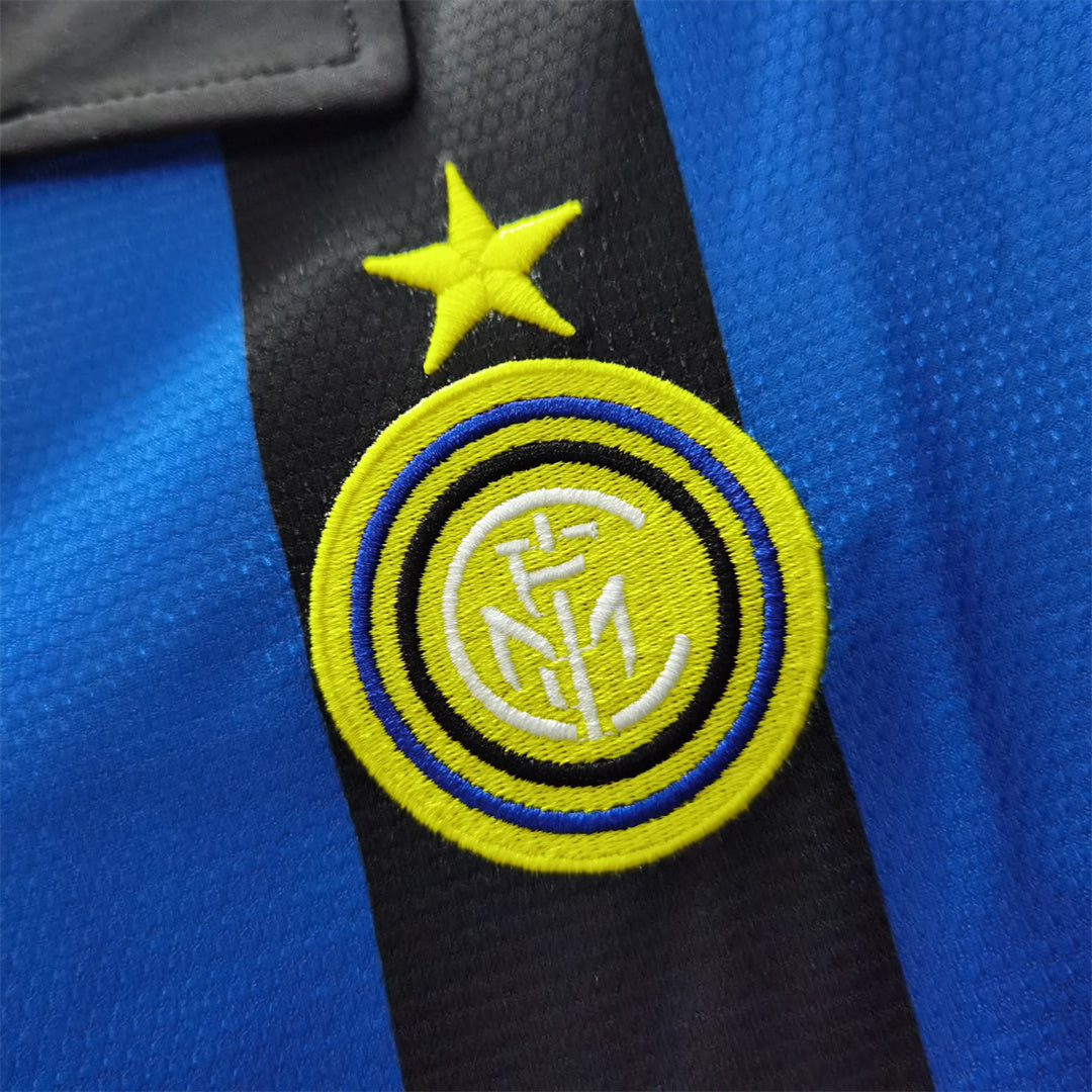 Dettaglio LOGO erazzurro vintage.
