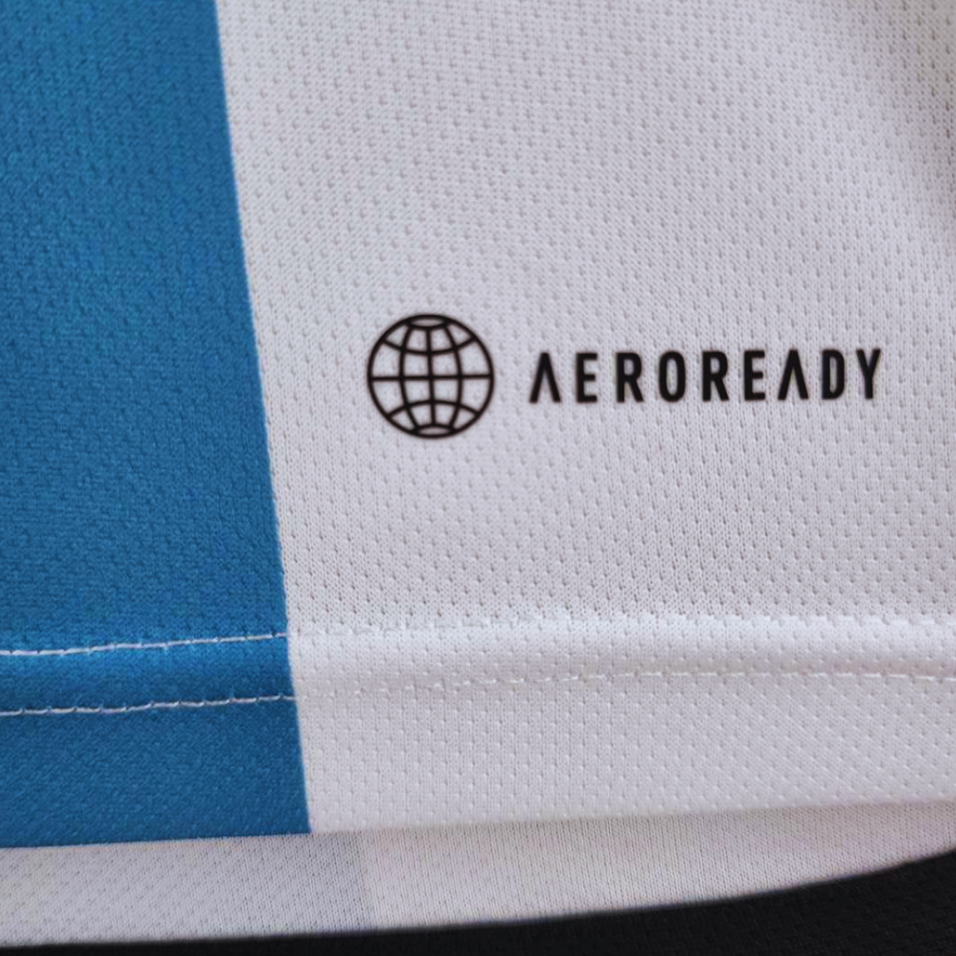 Dettaglio tessuto maglia Argentina 2022 con tecnologia Aeroready