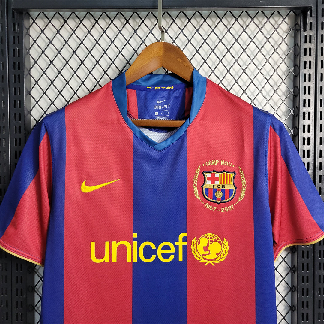 Dettaglio tessuto maglia Barcellona 2007/08 blaugrana