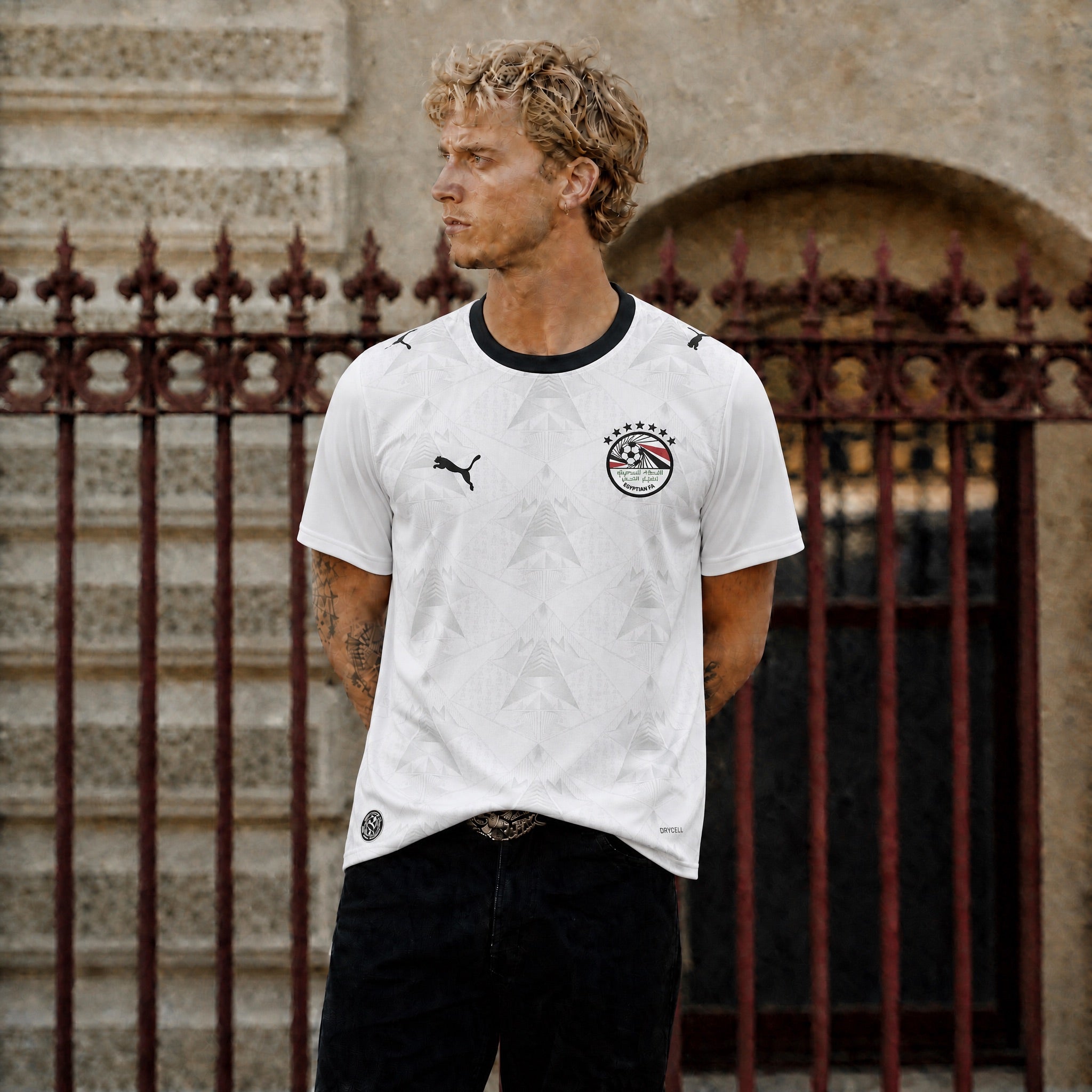 Maglia nazionale Egitto Away 2026 World Cup dettaglio frontale