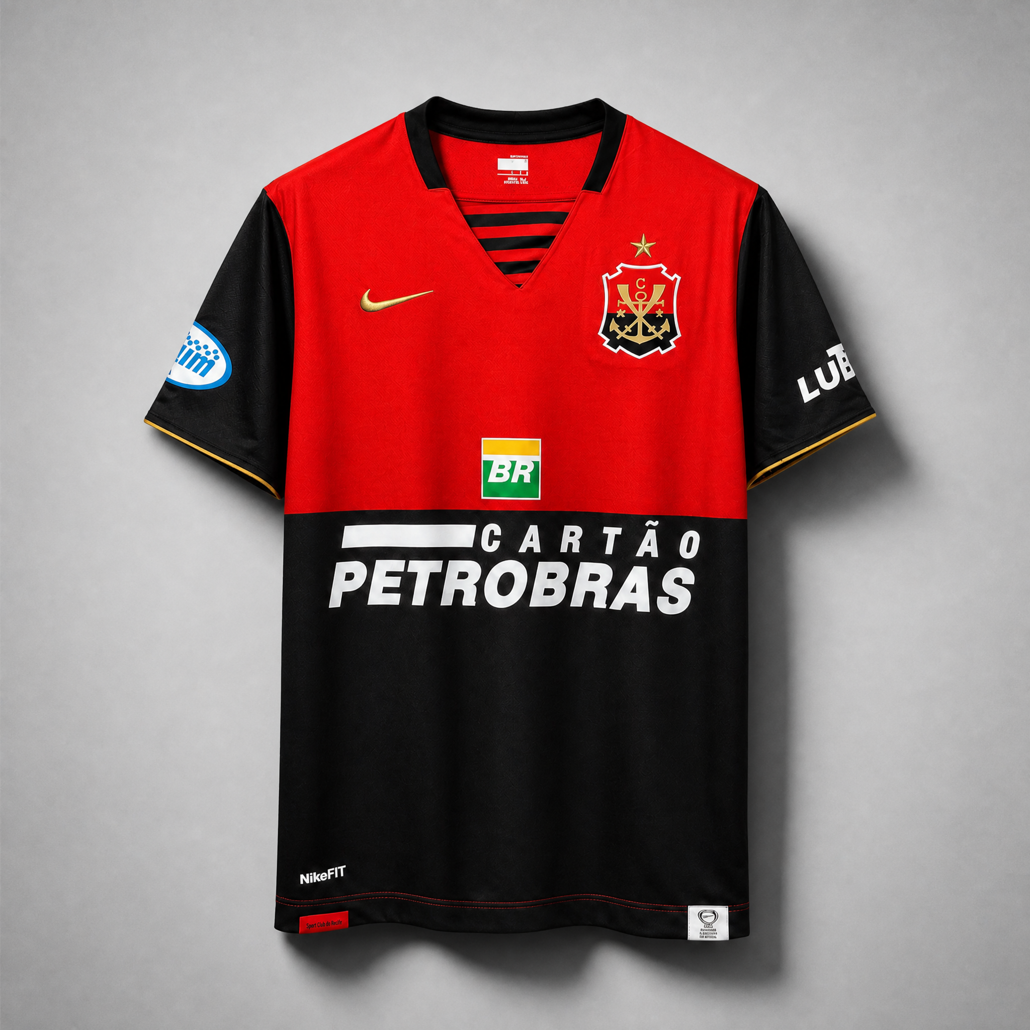 Flamengo maglia home 2007/08 rosso nera stile vintage
