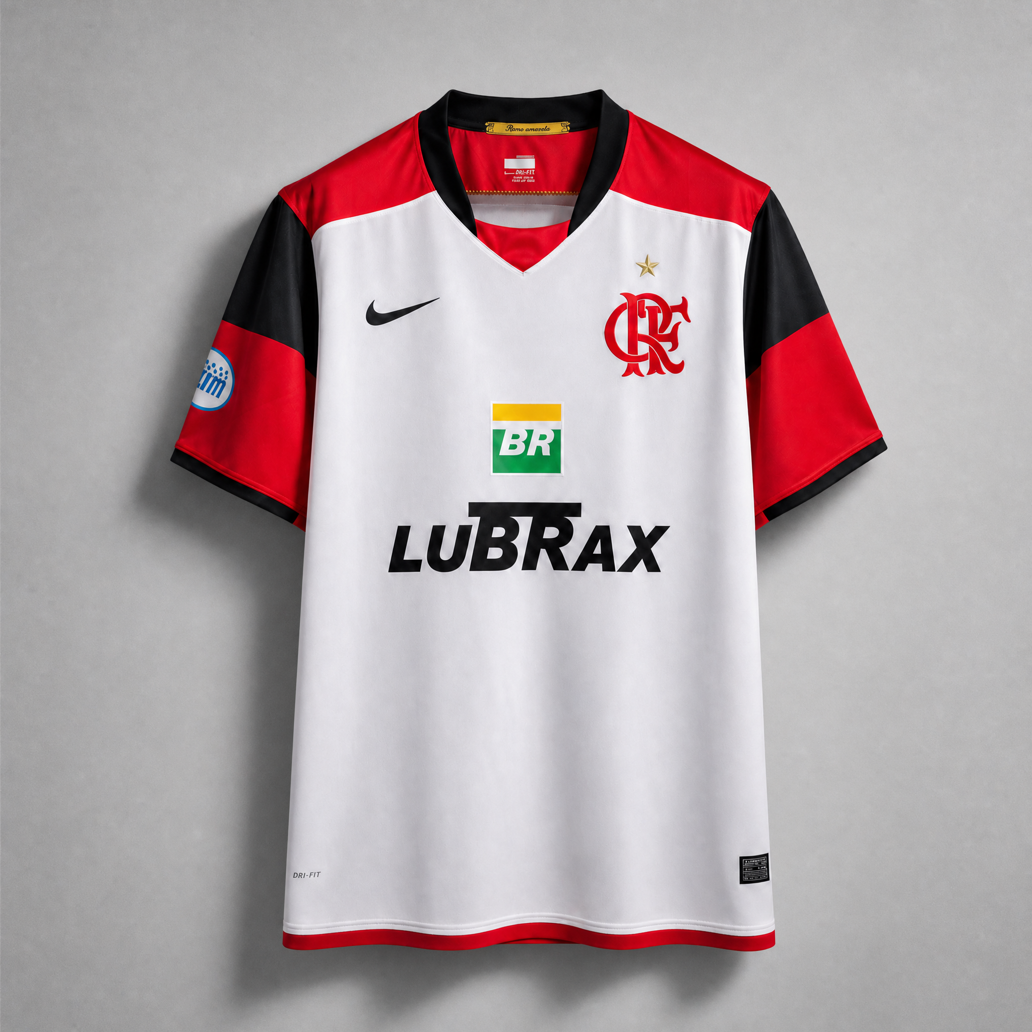 Flamengo maglia away 2008/09 bianca con dettagli rosso neri
