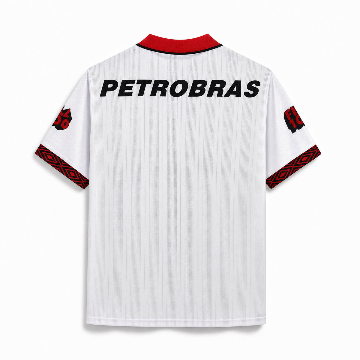 Flamengo maglia away 1995 anniversario 100 anni colore bianco con fascia rosso nera

