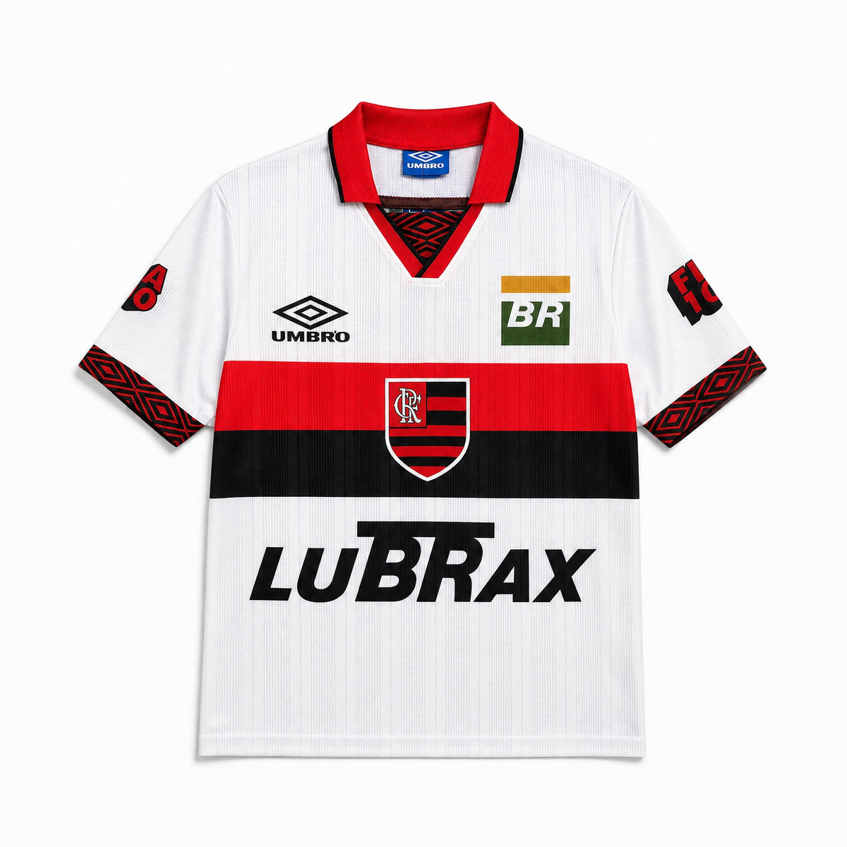 Flamengo maglia away 1995/96 bianca con fascia rosso nera
