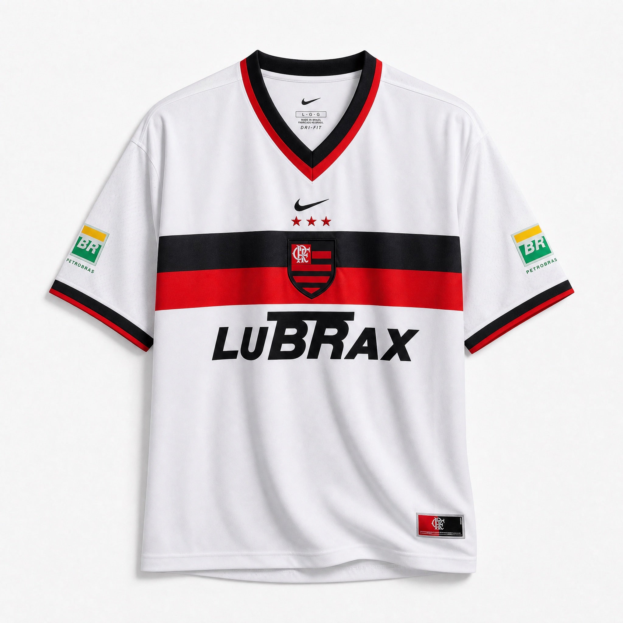 Flamengo uitshirt 2001/02, wit met rood-zwarte details
