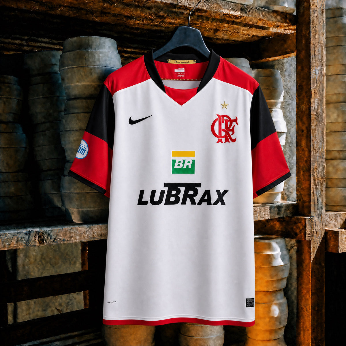 Flamengo away shirt 2008/09 design moderno retrò
