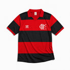 Flamengo maglia home 1982 83 rosso nera stile rétro brasiliano
