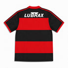 Flamengo home shirt 1990/91 con bande orizzontali rosso nere
