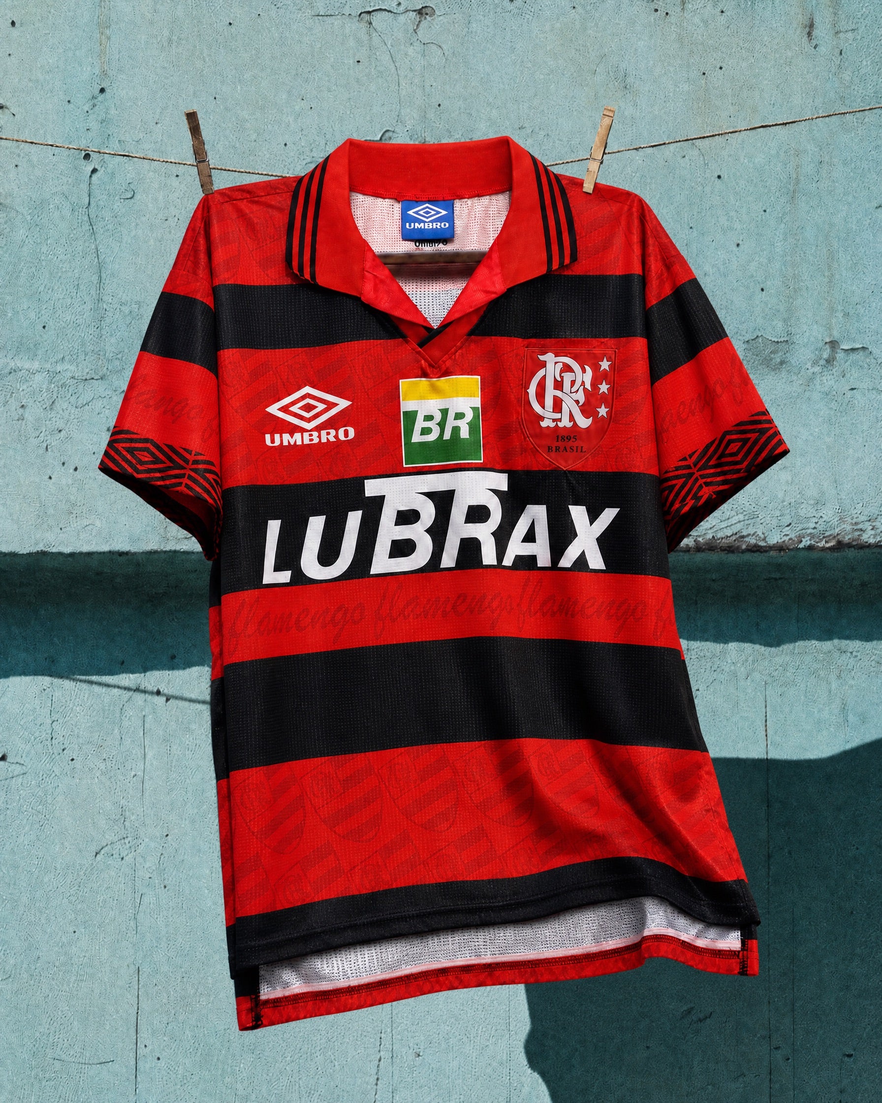 Flamengo maglia home 1995/96 rosso nera stile rétro anni ’90
