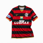 Retro della maglia Flamengo 2008/09 home a strisce orizzontali
