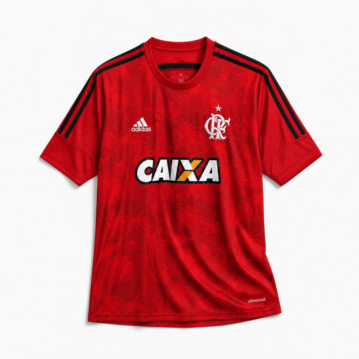 Flamengo maglia third 2014/15 rossa con dettagli neri vista frontale
