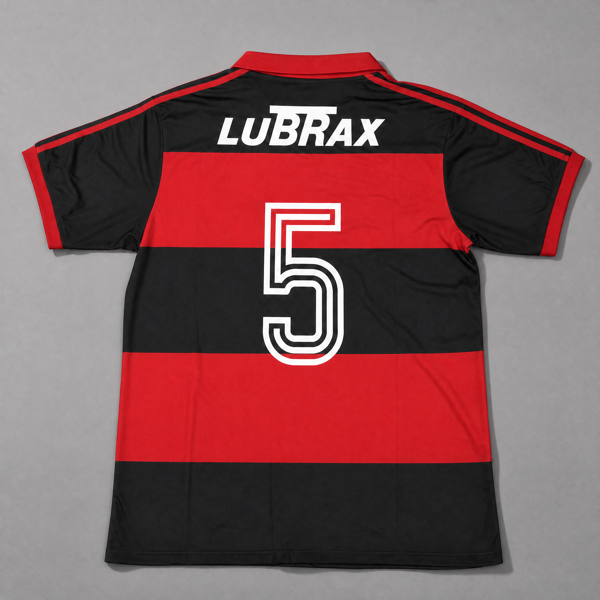 Flamengo maglia home 1990 91 rosso nera stile rétro brasiliano
