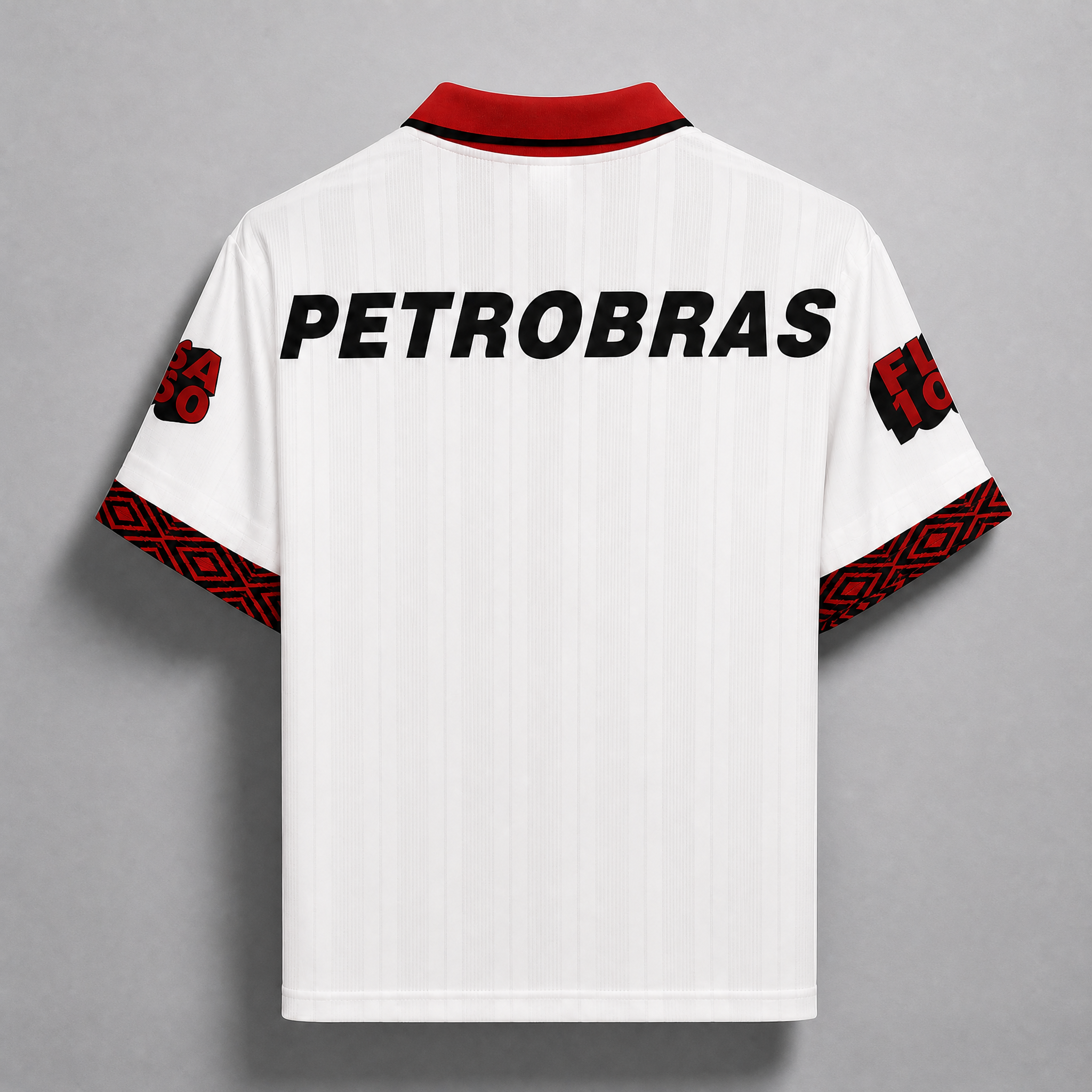 Flamengo maglia away 1995 anniversario 100 anni colore bianco con fascia rosso nera
