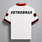 Flamengo maglia away 1995 anniversario 100 anni colore bianco con fascia rosso nera
