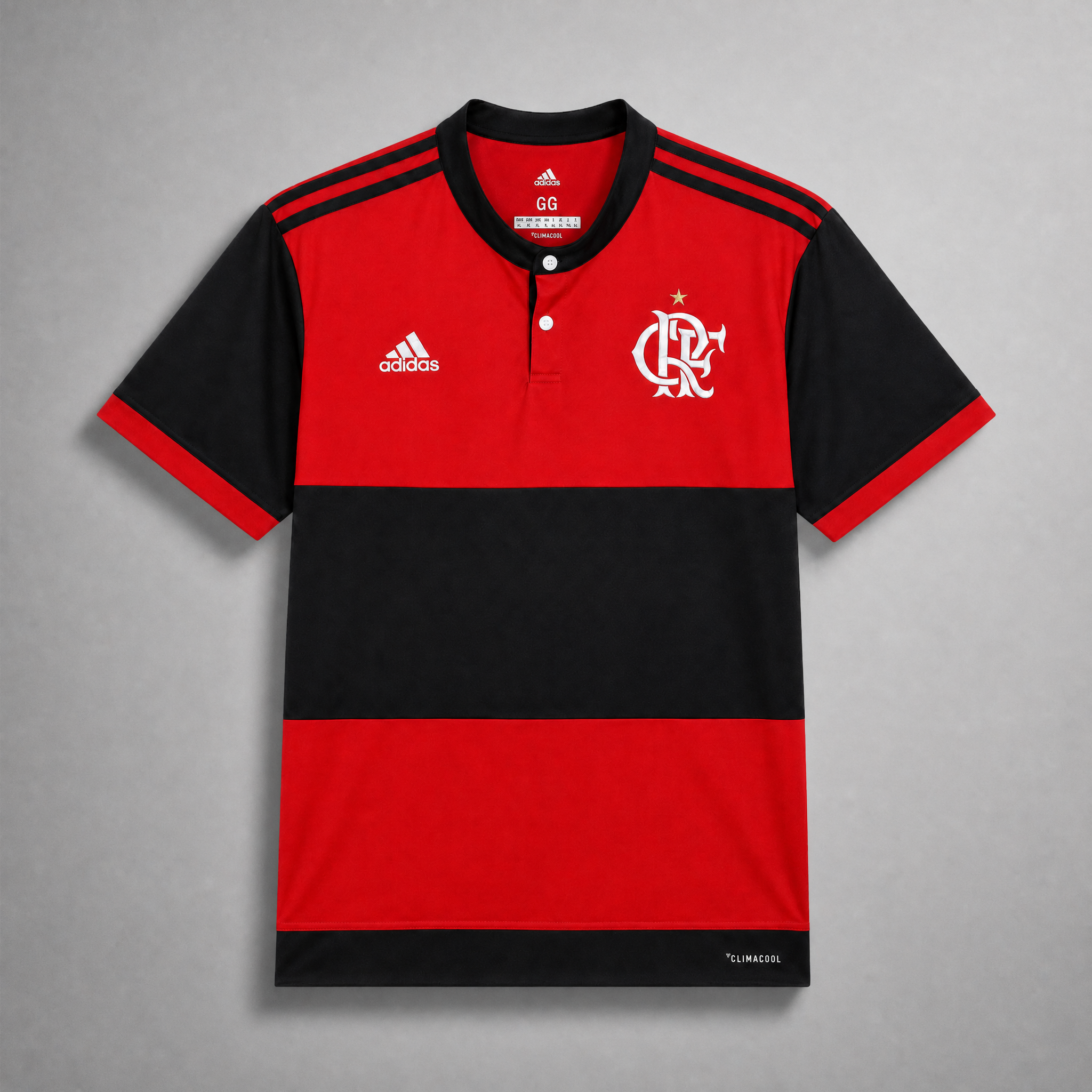 Flamengo maglia home 2017/18 rossonera vista frontale completa
