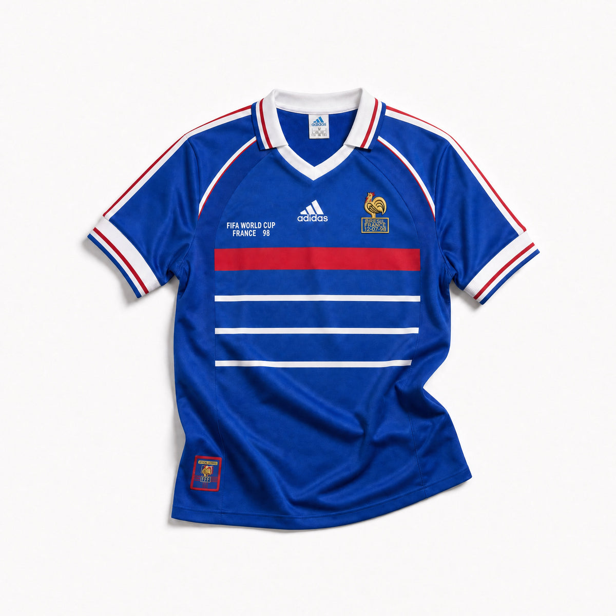 Maglia Francia home 1998 blu vista frontale