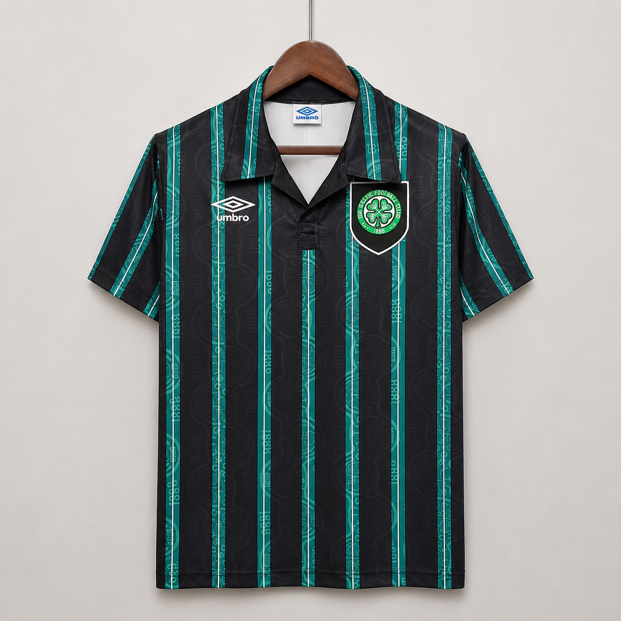Celtics maglia away 1992/93 nera con righe verdi