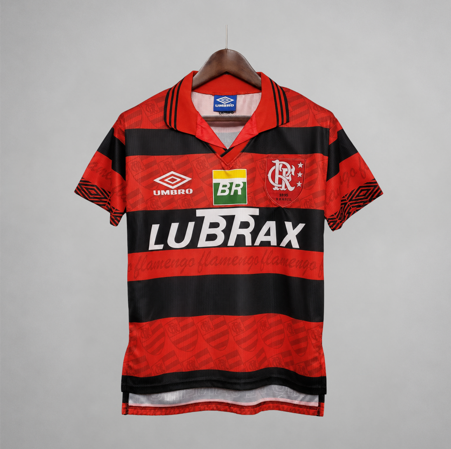 Flamengo maglia home 1995/96 rosso nera stile rétro anni ’90