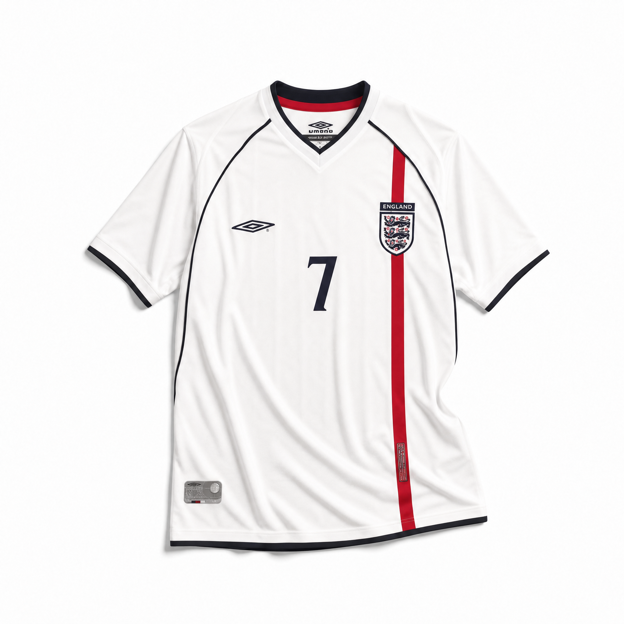 Maglia Inghilterra home 2002 vintage vista frontale