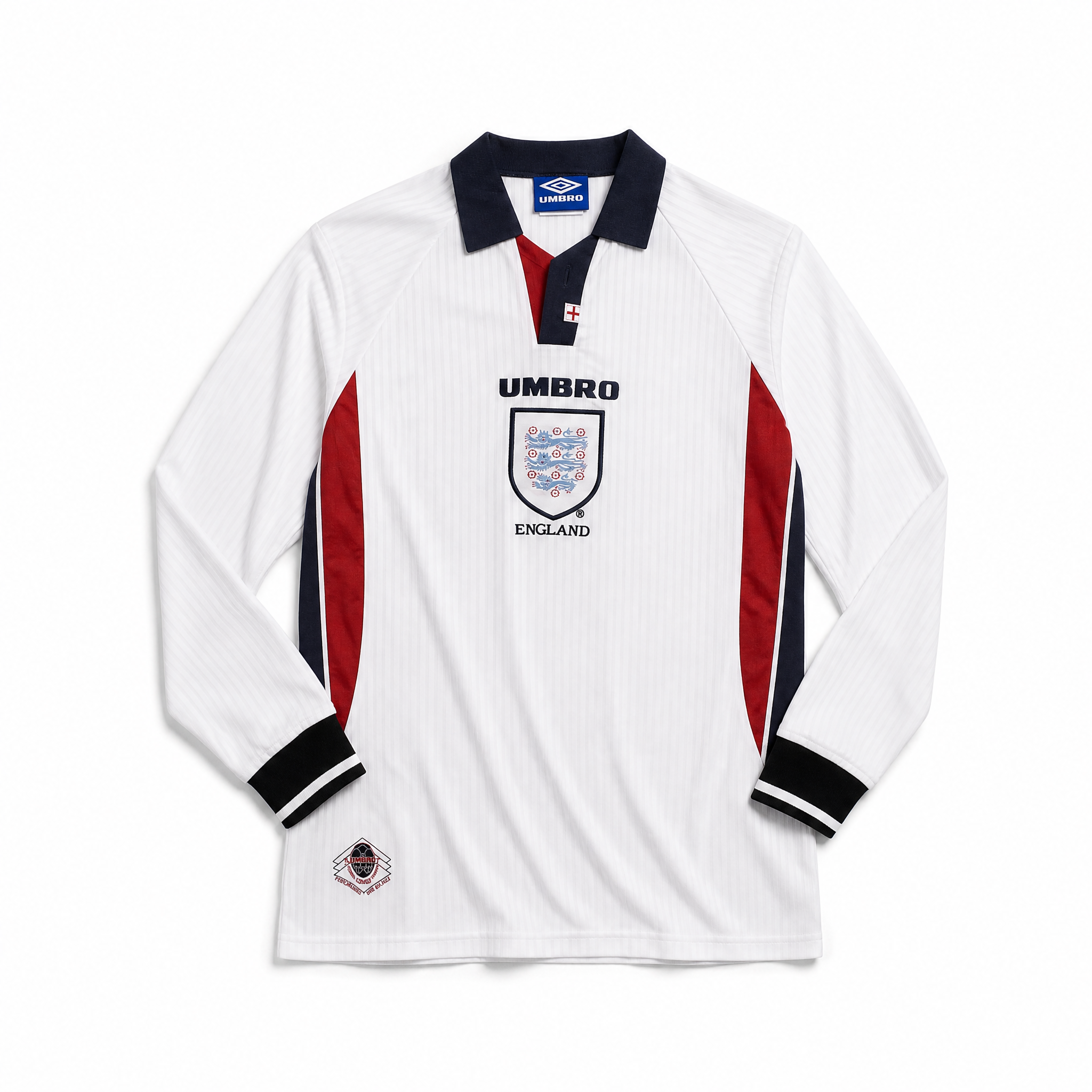 Maglia Inghilterra Beckham numero 7 Home 1998 vista frontale