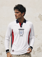 Maglia Beckham Inghilterra 1998 Home long sleeve dettaglio
