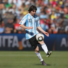 Lionel Messi Argentina 2010 maglia home numero 10 in campo