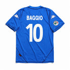 Retro maglia azzurra Brescia 2003/04 Baggio numero 10 bianco con font ufficiale.

