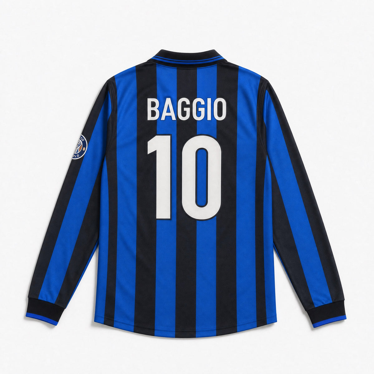 Retro maglia Inter 1998/99 Baggio numero 10 manica lunga con font originale.
