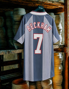 Maglia Beckham Inghilterra 1996 Away vista posteriore con nome e numero 7