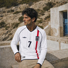 Maglia Beckham Inghilterra 2002 a manica lunga dettaglio