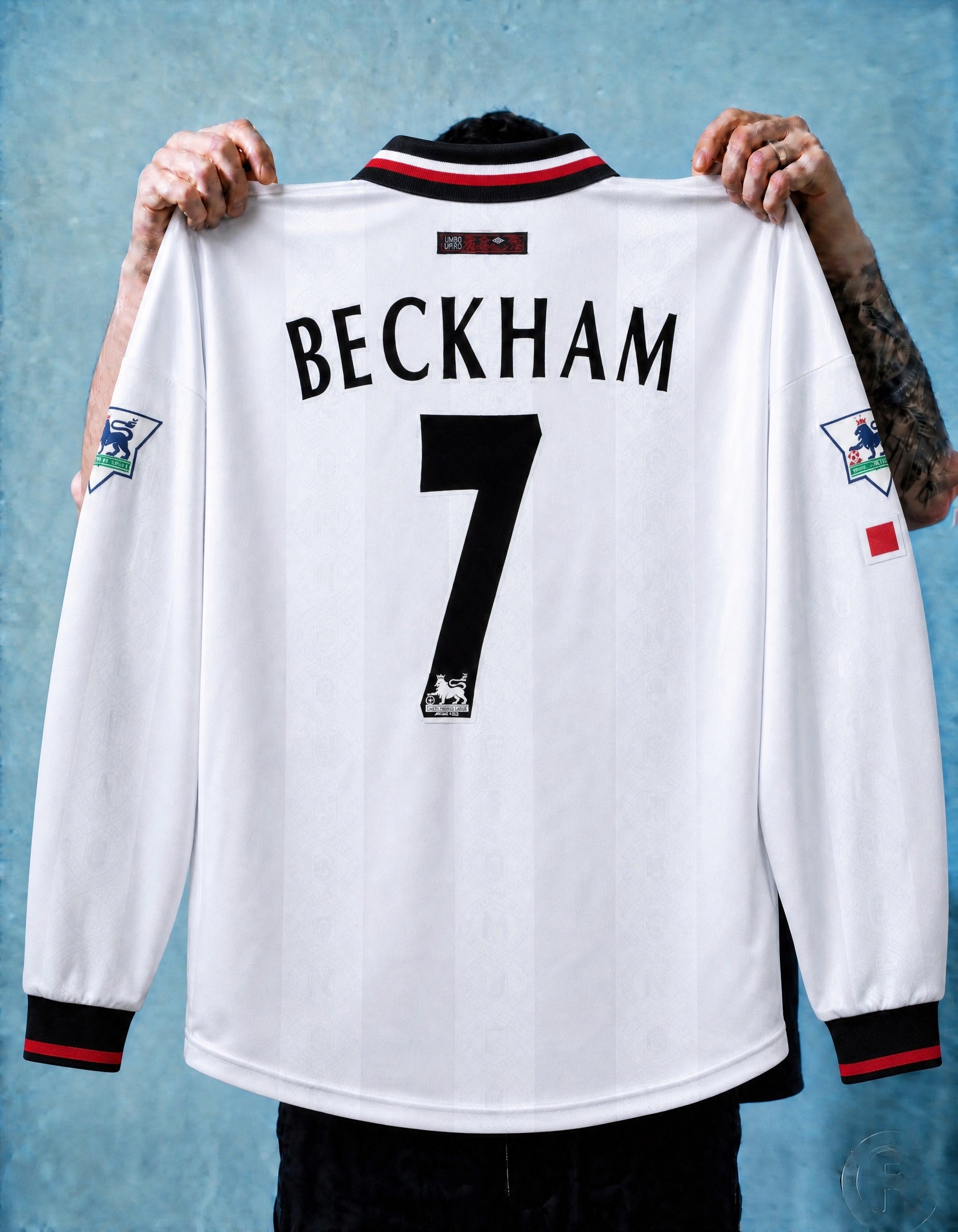 Dettaglio posteriore maglia Beckham Manchester United Away Long 1998/99