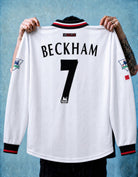 Dettaglio posteriore maglia Beckham Manchester United Away Long 1998/99