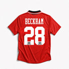 Maglia Beckham Man. United Home 1994/95 numero 28 vista posteriore