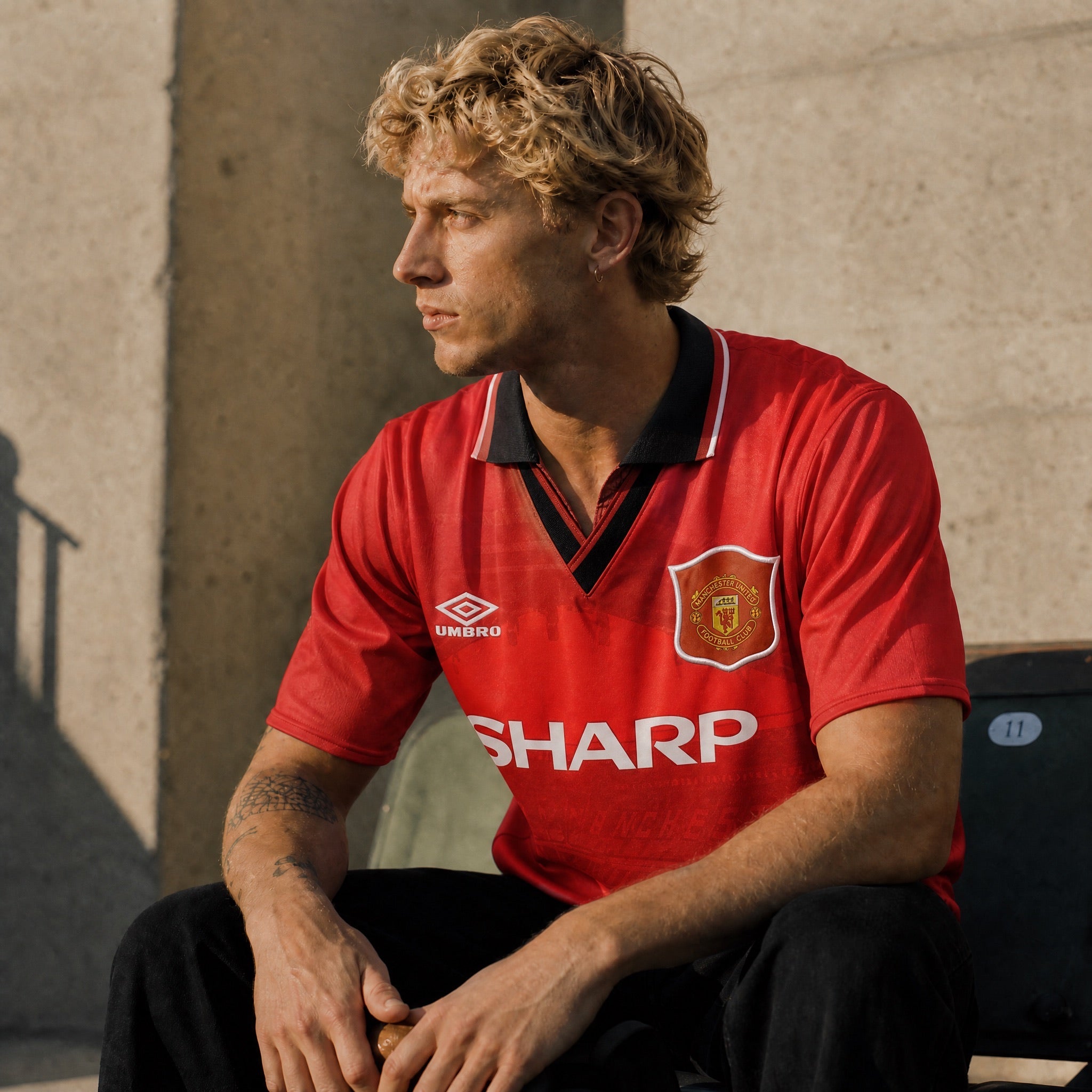David Beckham con maglia Manchester United Home 1994/95