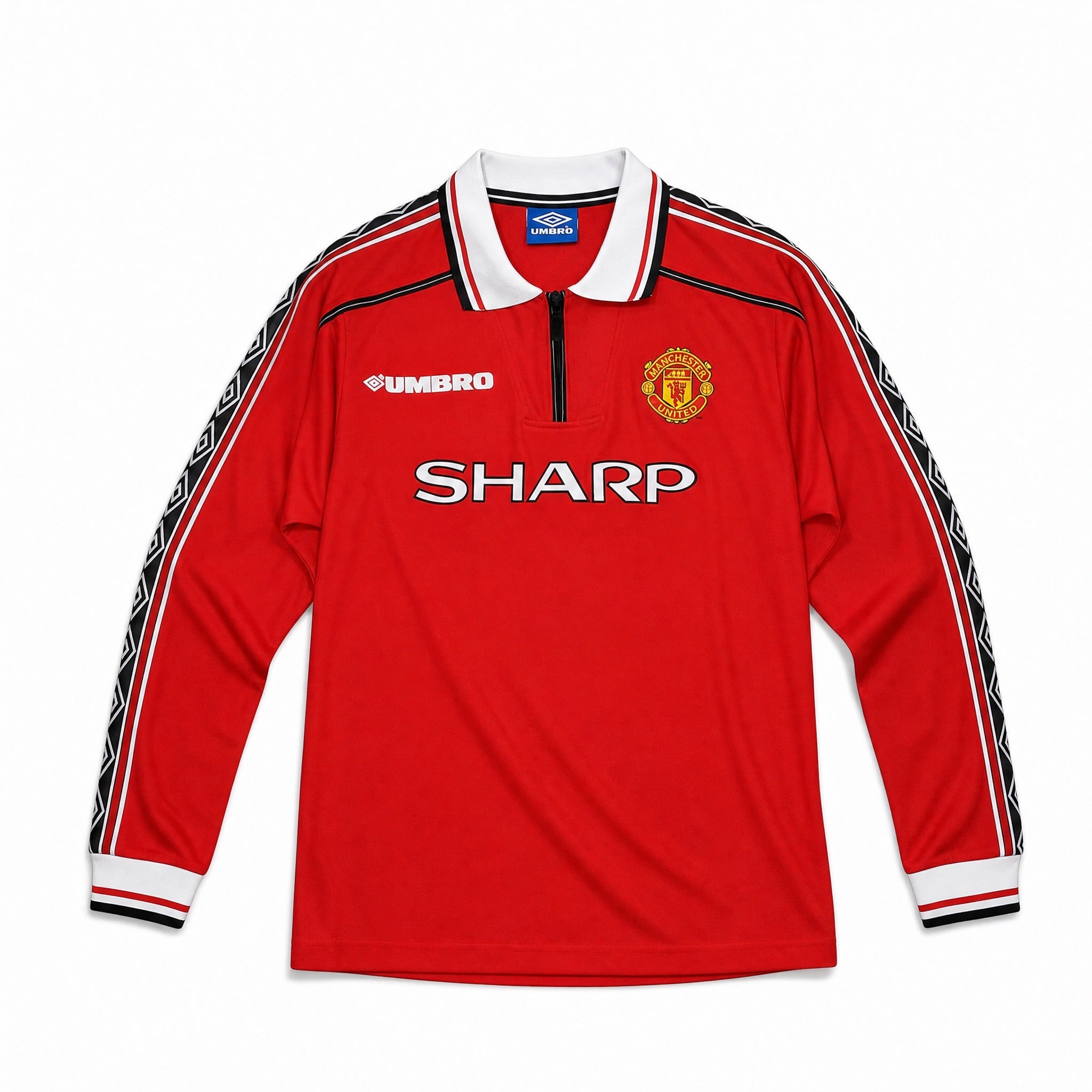 Maglia Beckham Manchester United Home Long 1998/99 vista frontale