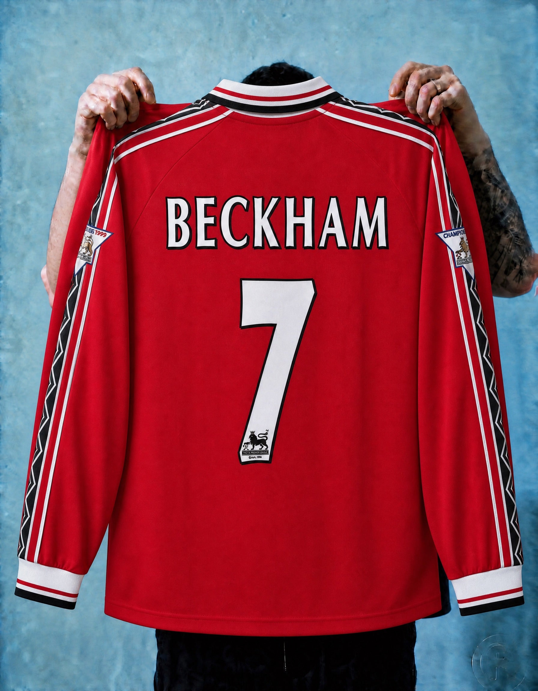 Dettaglio maglia Beckham Manchester United Home Long 1998/99