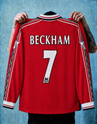 Dettaglio maglia Beckham Manchester United Home Long 1998/99