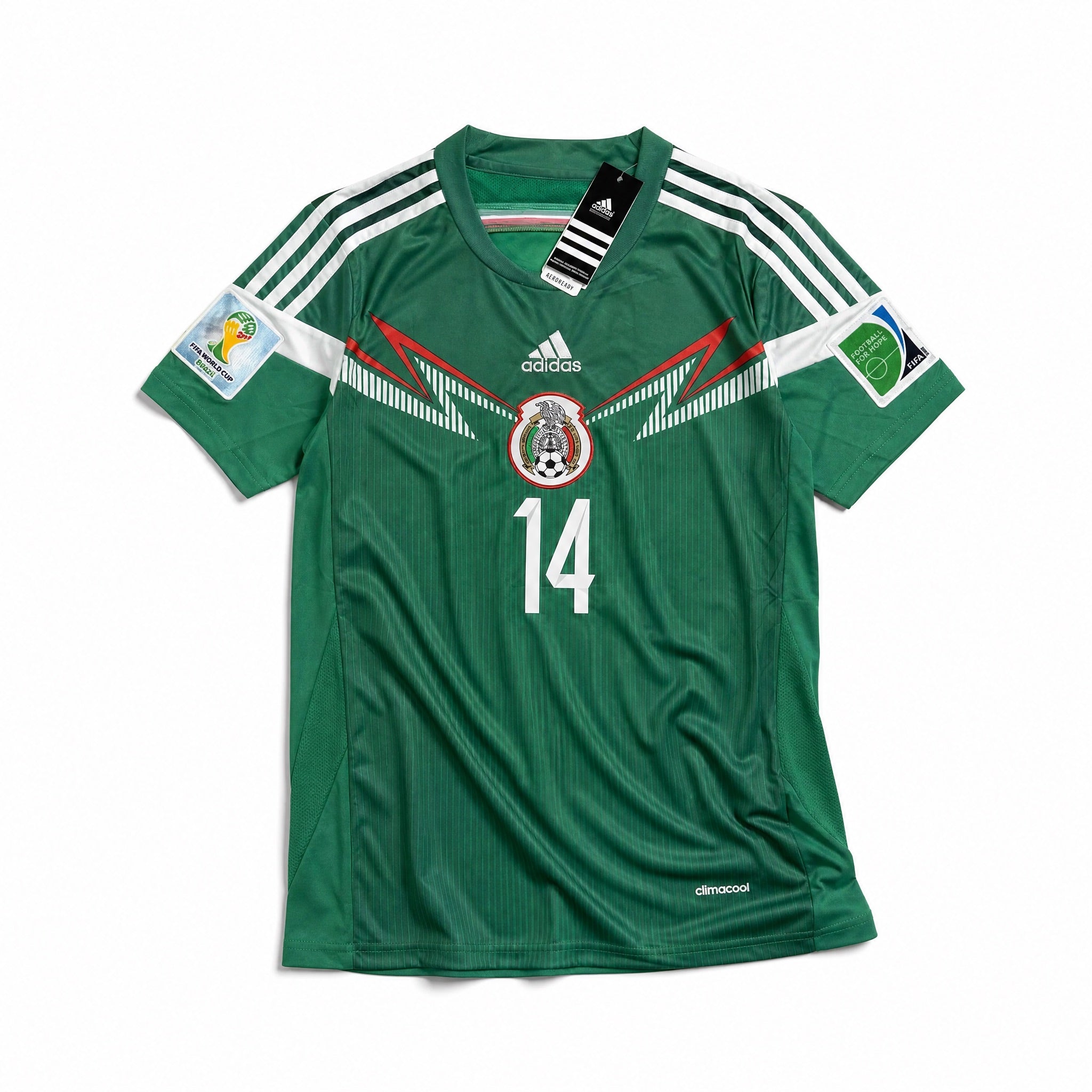 Maglia Chicharito Messico Home 2014 World Cup verde vista posteriore