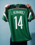 Maglia vintage Chicharito Messico Home 2014 dettaglio verde