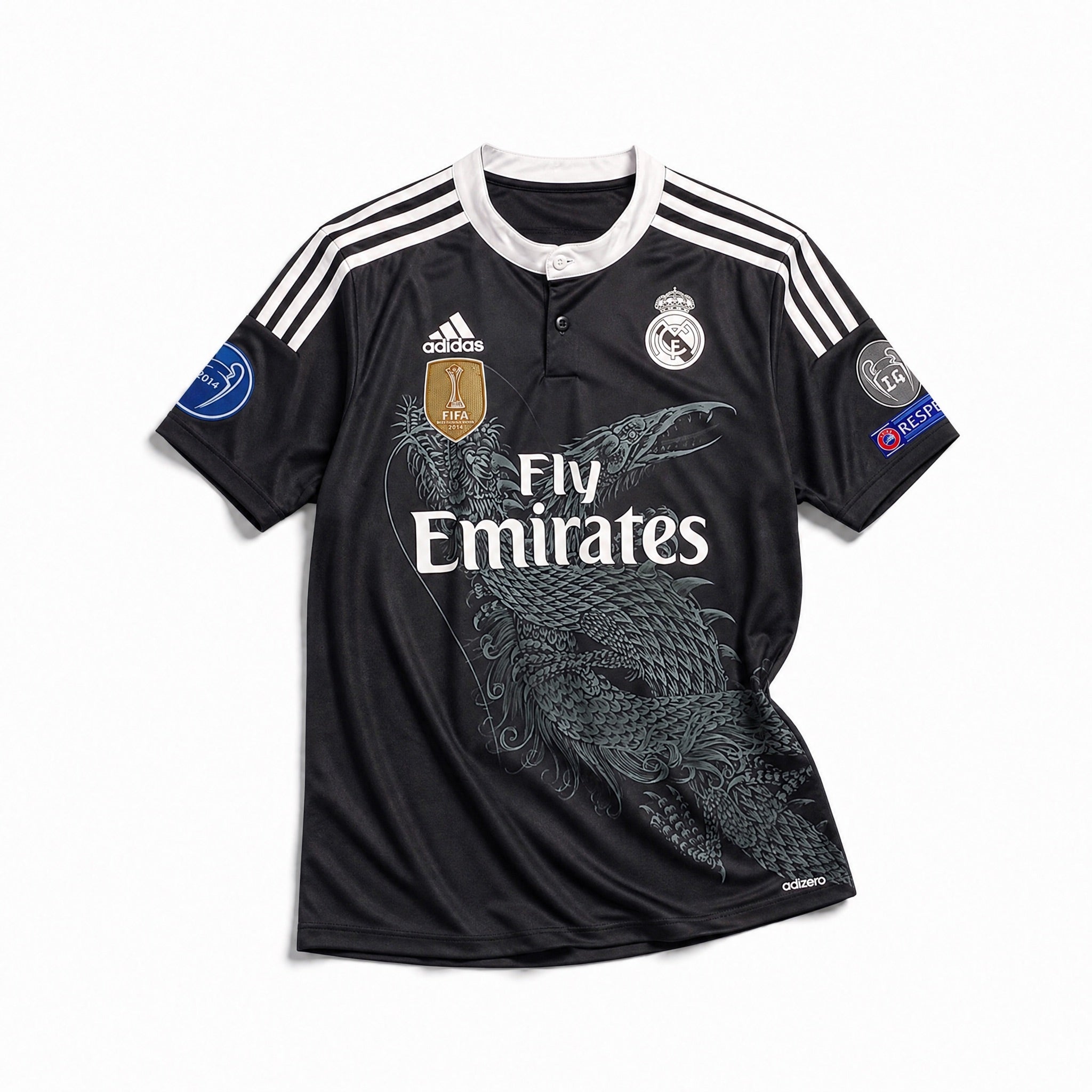 Maglia Real Madrid Third 2006/07 vista frontale in colore scuro