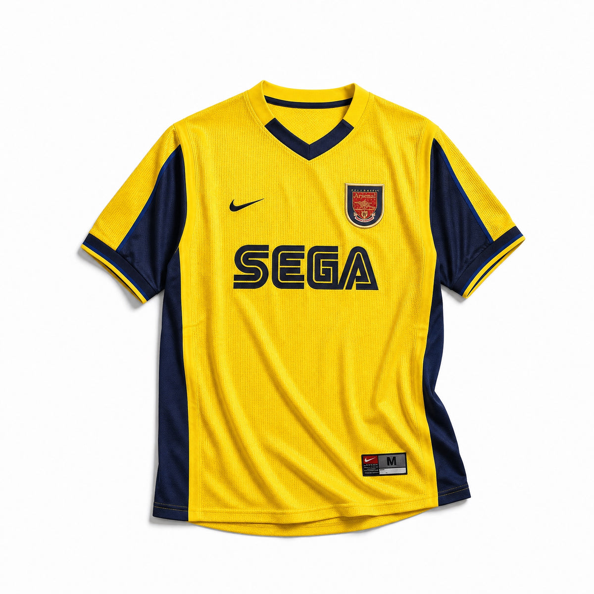 Maglia Arsenal Away 1999/00 di Thierry Henry con design vintage giallo