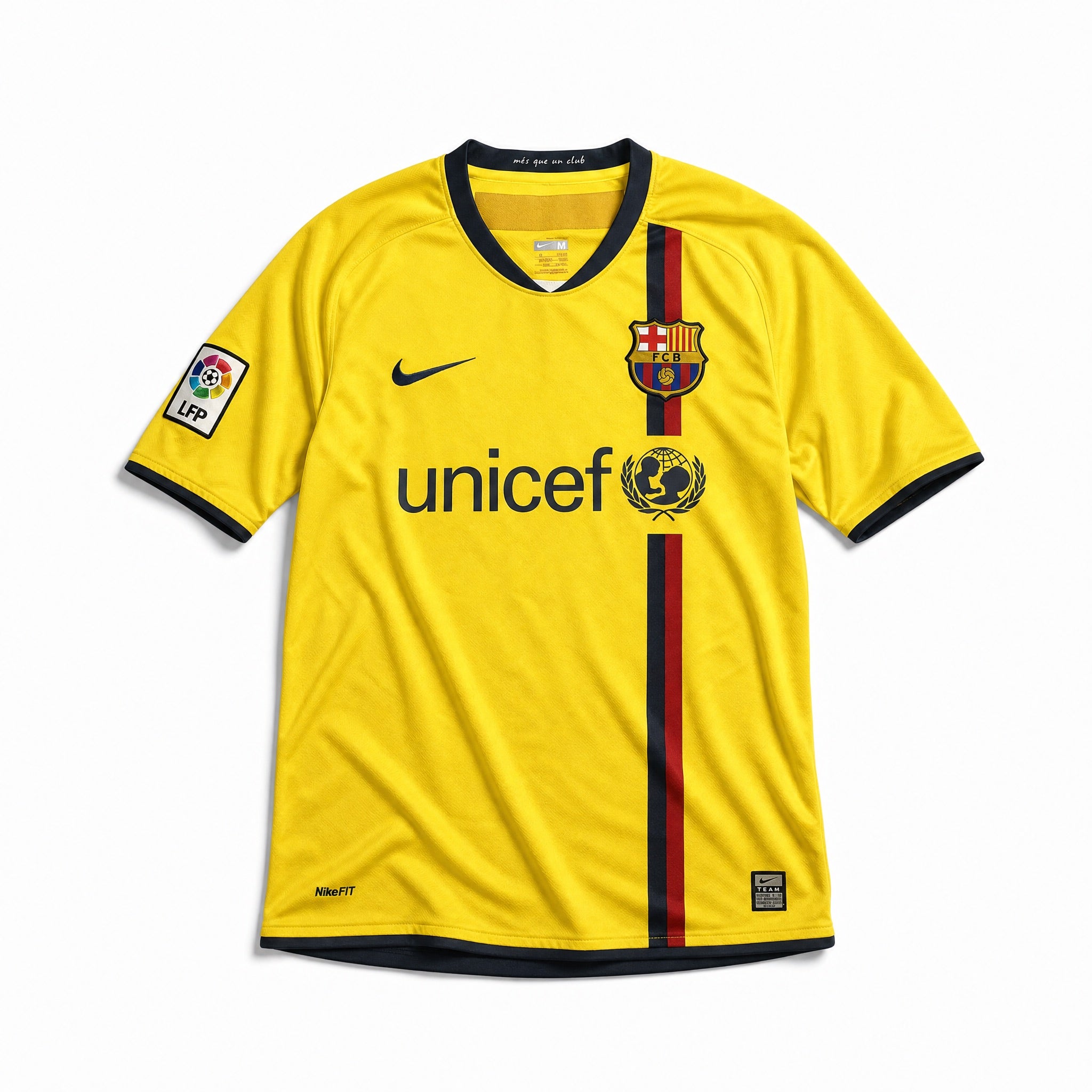 Maglia Barcellona away 2008/09 gialla vista frontale