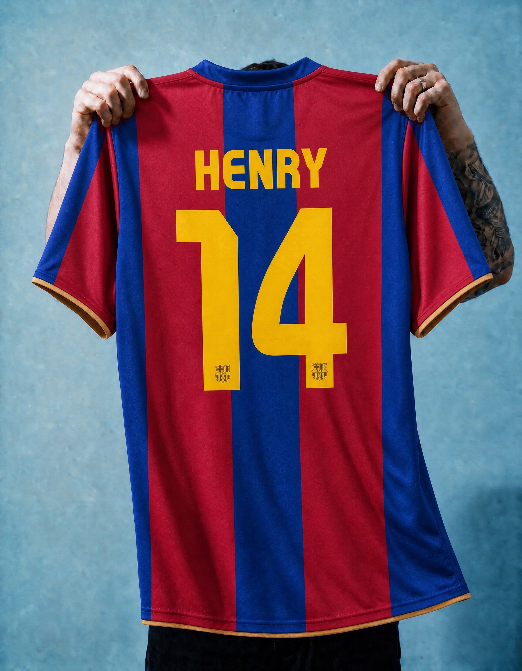 Maglia Barcellona Henry 14 Home 2007/08 vista posteriore